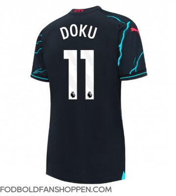 Manchester City Jeremy Doku #11 Tredjetrøje Dame 2023-24 Kortærmet